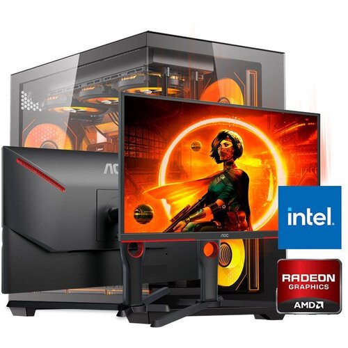  Gaming računar Intel i5-12400F, 16GB, 512GB, RX 9060 XT 16GB i Monitor AOC 25G3ZM Cijene