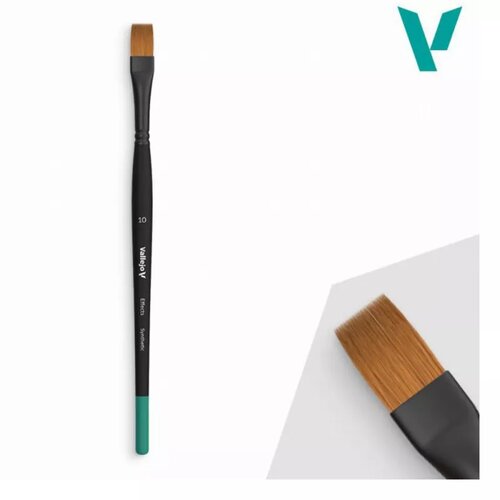 Vallejo flat rectangular synthetic brush no. 10 Cene