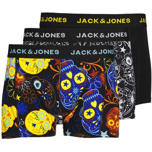 Jack & Jones muške bokserice JACSUGAR SKULL TRUNKS NOOS 3/1 crne Cene