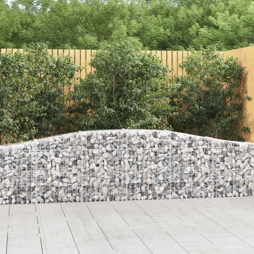  Lučne gabionske ko&amp;scaron;are 5 kom 400x30x60/80 cm pocinčano željezo Slike