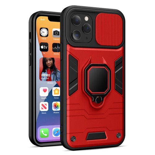 Onasi silikonski ovitek armor ring z za&amp;scaron;čito kamere za iphone 13 6.1 - rdeč Slike