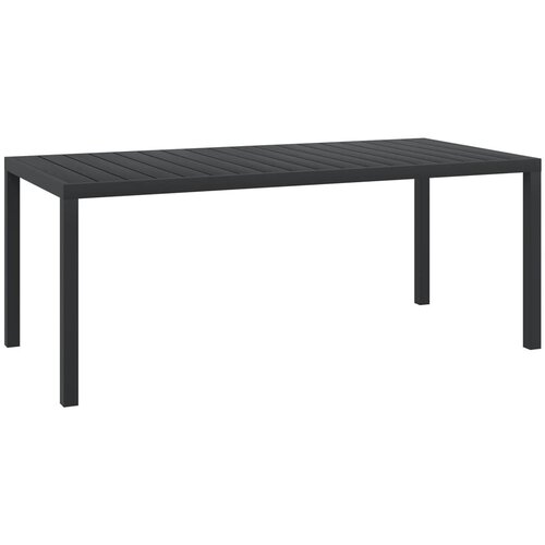 vidaXL vrtna miza črna 185x90x74 cm aluminij in wpc Cene