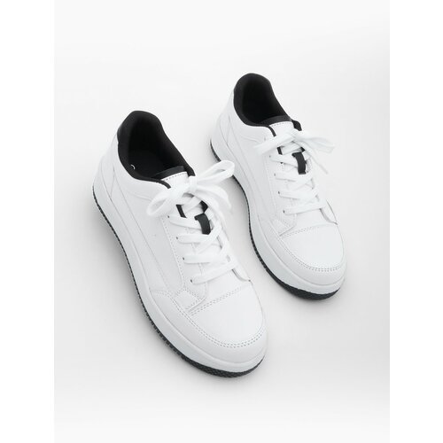 Marjin women's sneaker laced sneakers arye white Slike