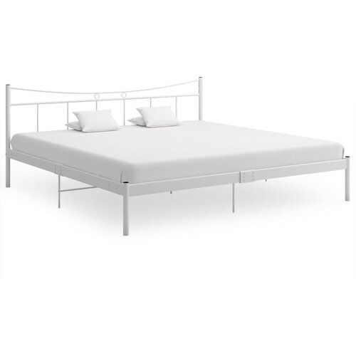  Posteljni okvir bel kovinski 200x200 cm Slike