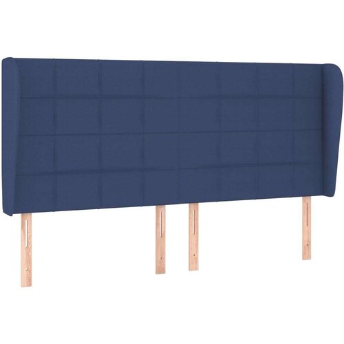  Uzglavlje s u&amp;scaron;ima plavi 163x23x118/128 cm od tkanine Slike