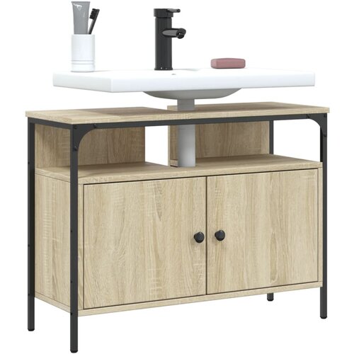 vidaXL Omarica za umivalnik sonoma hrast 60x30x60 cm inženirski les Cene