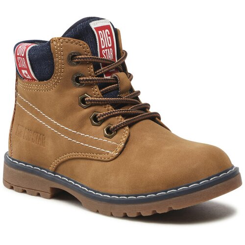 Big Star Dziecięce Botki Trapery Big Star KK374130 Camel Slike
