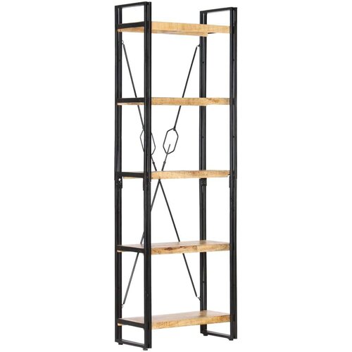 VidaXL knjižna omara 5-nadstropna 60x30x180 cm trden mangov les Slike