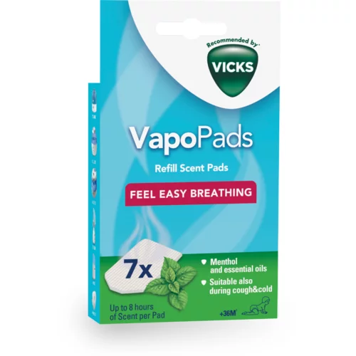 Vicks VapoPads VH7V1, mentolove blazinice za inhalacije