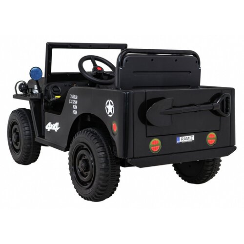  Auto na akumulator Retro Military 4x4 - crni Slike