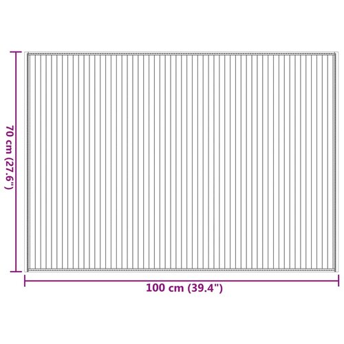  Pravokutni tepih tamnosmeđi 70x100 cm bambus Slike