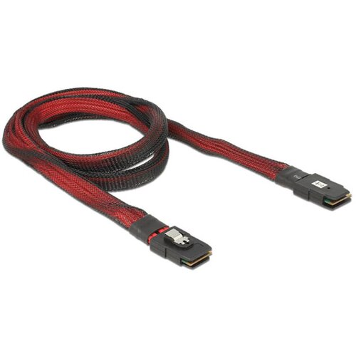 Delock Priključni kabel za trdi disk [1x mini SAS vtič (SFF-8087) - 1x mini SAS vtič (SFF-8087)] 1 m rdeče/črne barve (20416190) Cene