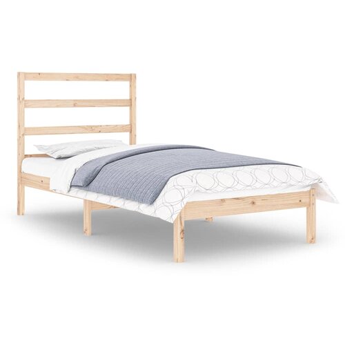 Maison Chic Posteljni okvir - Enojna postelja - Postelja za odrasle iz trdnega lesa 90x190 cm-J8696, (21759679) Slike