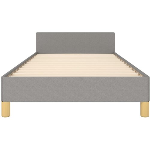  Okvir za krevet bez madraca svjetlosivi 80x200 cm od tkanine Slike