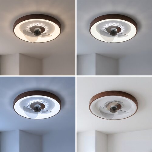 Brilagi LED prigu&amp;scaron;iva stropni ventilator LED/34W/230V prečnik 46 cm braon + daljinski upravljač Slike