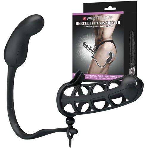 Pretty Love Hercules II navlaka za penis sa vibracijom i analnim stimulatorom &mdash; BI 26231 Cene