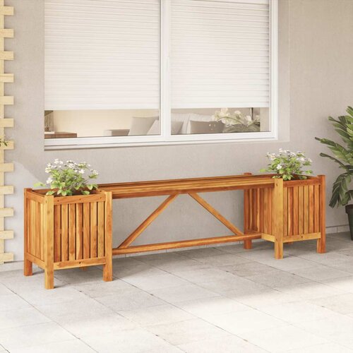  Vrtna klupa s 2 sadilice 150x30x40 cm masivno bagremovo drvo Cijene