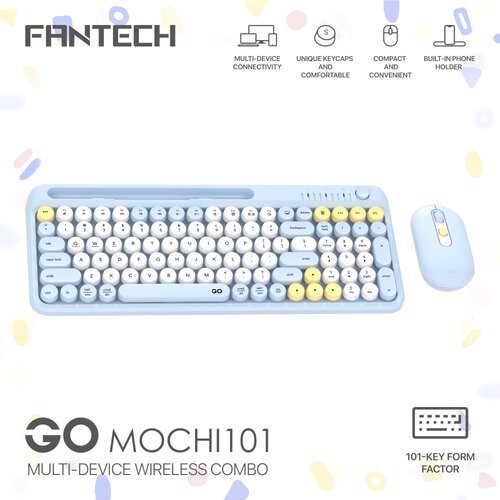 Fantech Combo mi&amp;scaron; tastatura wireless WK-899 GO mochi101 plava Slike