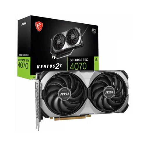 MSI SVGA Geforce RTX 4070 12GB Ventus 2X E1 OC GDDR6, V512-018R Slike