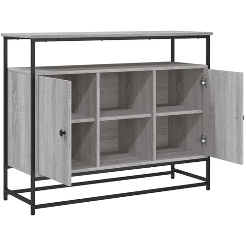  Komoda siva boja hrasta 100x35x80 cm od konstruiranog drva Slike