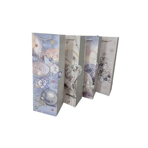  Novogodišnja papirna poklon kesa, više dezena Cene