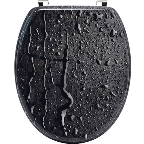 Tendance wc daska sa metalnim okovima 37,5X46 cm mdf, trostrani dezen kapljice Cene