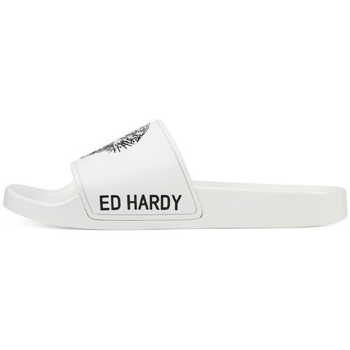 Ed Hardy Natikači - Sexy beast sliders white-black Bela Slike