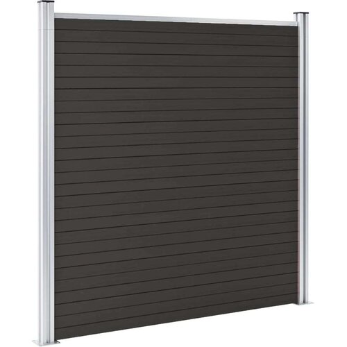 VidaXL panel za ogradu WPC 180 x 186 cm crni Slike