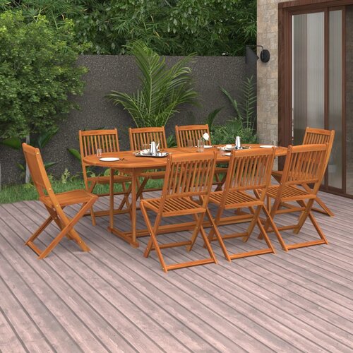  9-dijelni vrtni blagovaonski set 220x90x75 cm bagremovog drva Cijene