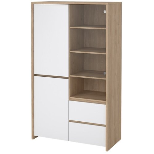 Tvilum Bijela/u prirodnoj boji vitrina u dekoru hrasta 100x170x48 cm Next &amp;ndash; Slike