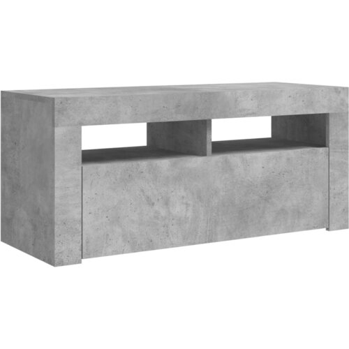 Maison Chic TV omarica - TV stojalo - Televizijska omarica z LED lučkami betonsko siva 90x35x40 cm, (21700570) Slike