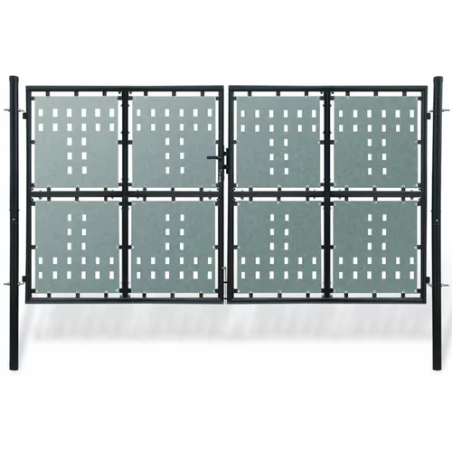 vidaXL crna jednostruka vrata za ogradu 300 x 200 cm