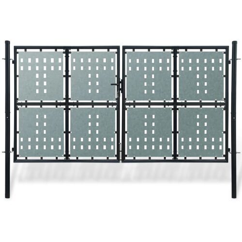 VidaXL crna jednostruka vrata za ogradu 300 x 200 cm Slike