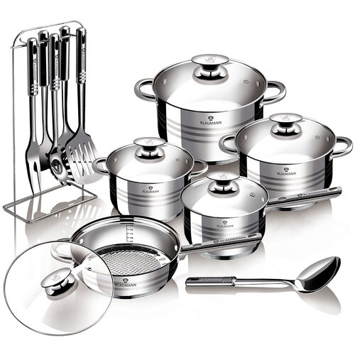 Berlinger Haus blaumann gourmet 17v1 set inox posode, (21230698) Slike