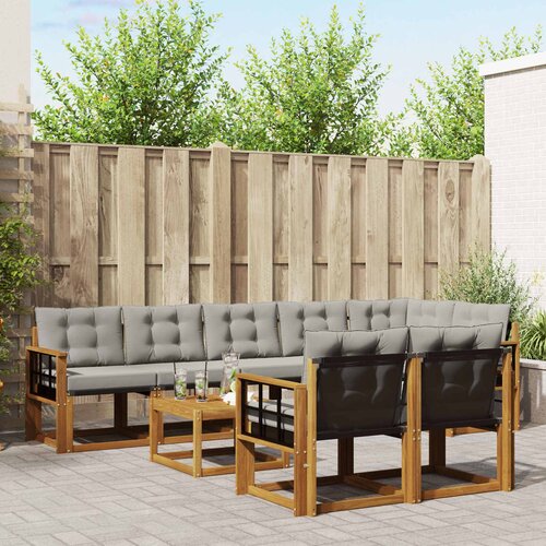  Set vanjskih sofa 9 kom. Prirodna i svijetlo siva Cijene