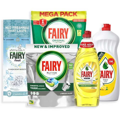 Fairy Paket za pranje sudova i veša, 5 proizvoda Cene
