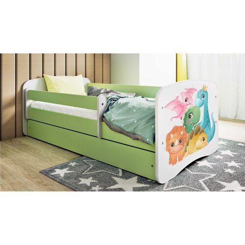  Drveni dječji krevet DINOSAURI s ladicom - 180x80 cm zeleni Cijene