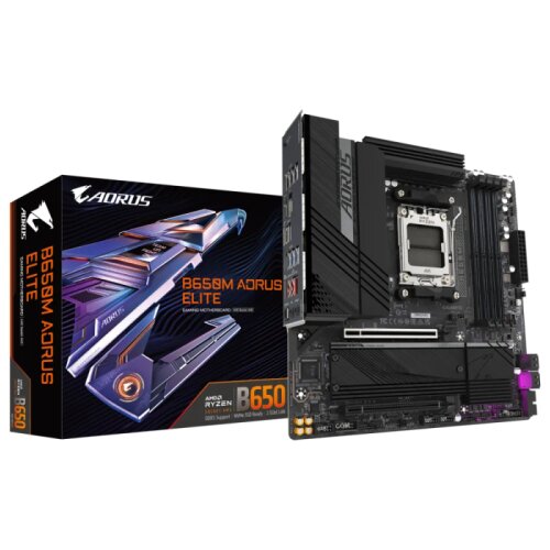 Gigabyte B650M AORUS ELITE, DDR5, SATA3, USB3.2Gen2x2, DP, 2.5GbE, AM5 mATX Cene