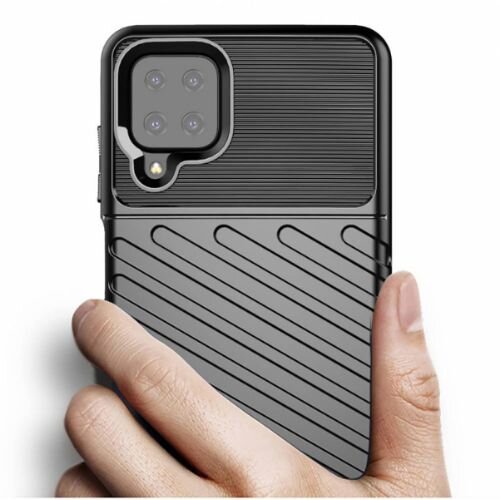 Nillkin silikonski ovitek tunder armor za samsung galaxy A12 A125 - črn Slike