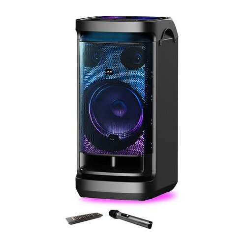Akai karaoke 150WRMS, Disco Kugla, baterija, FM, USB, bež mikrofon DJ-BY6L, (4905192534486) Cijene