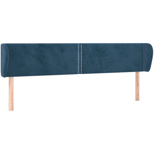 VidaXL Uzglavlje s u&amp;scaron;ima tamnoplavo 163x23x78/88 cm bar&amp;scaron;unasto Slike
