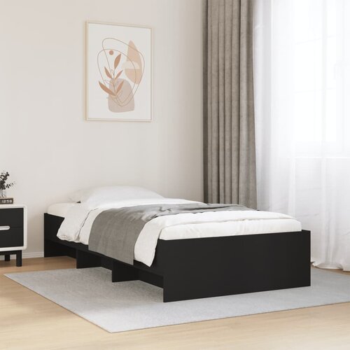 Furnova Posteljni okvir črn 90x200 cm inženirski les, (21935474) Slike