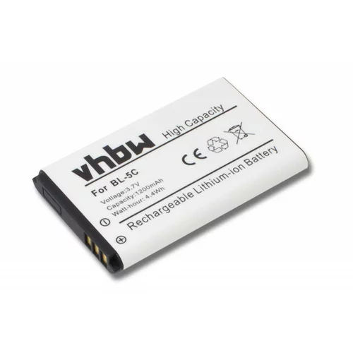 VHBW Baterija za Wiko Riff / Lubi / Lubi2, 1200 mAh