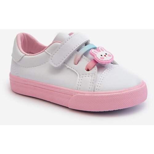 PA1 children's sneakers trainers with velcro white-pink pennyn Slike