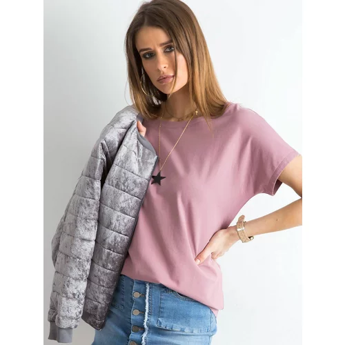 Fashion Hunters Dirty pink T-shirt with neckline at the back