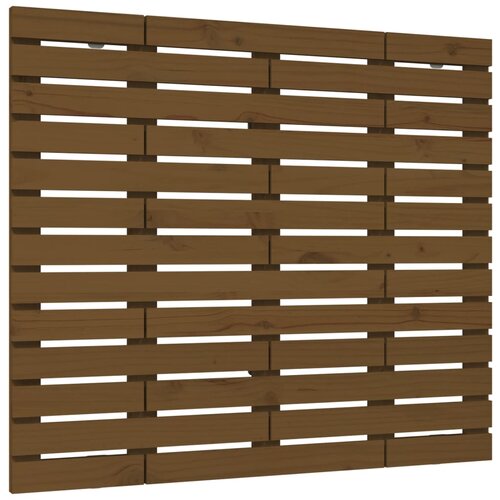 Maison Chic stensko posteljno vzglavje - vzglavna omarica - nočna omarica medeno rjavo 106x3x91,5 cm borovina, (21706604) Cene