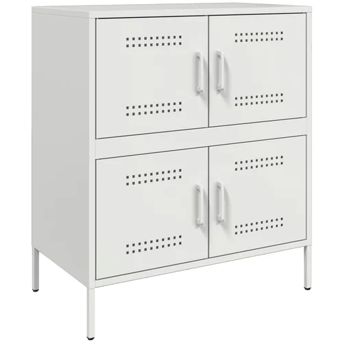 Maison Chic Komoda - Predalnik bela 68x39x79 cm jeklo, (21715645)