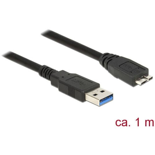 Delock USB kabel USB 3.2 gen. 1 (USB 3.0) USB-A vtič\, USB-mikro-B 3.0 vtič 1.00 m črna pozlačeni konektorji 85072, (20416124) Cene