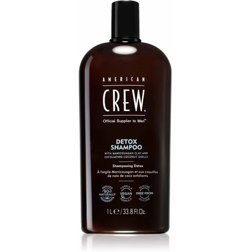 American Crew Detox razstrupljevalni šampon za obnovo zdravega lasišča za moške 1000 ml