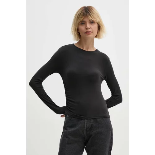 Calvin Klein Jeans Majica z dolgimi rokavi ženska, črna barva, J20J224065
